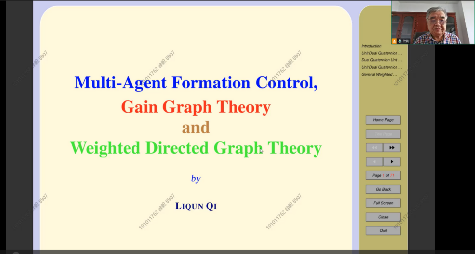 Prof. Liqun Qi's presentation